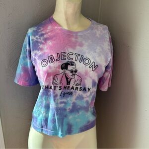 Johnny Depp tie dye cropped tshirt size medium NWOT